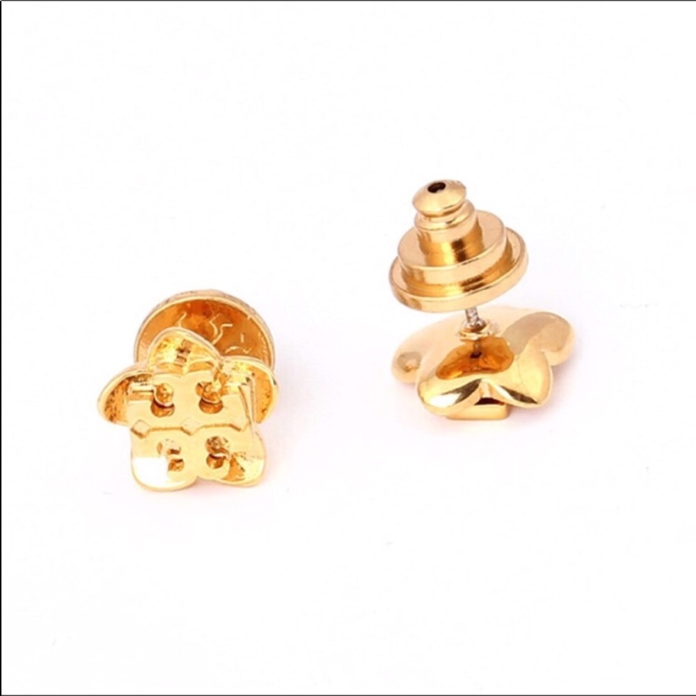 New! Tory Burch Floral & Logo Earring - Picture 3 of 6